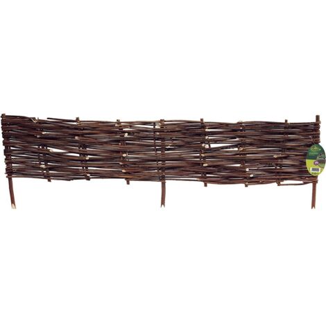 Bordure décorative en osier 0,31 x 1m – Pour délimitation parterres et allées – Apportez une touche naturelle à votre extérieur – Celloplast