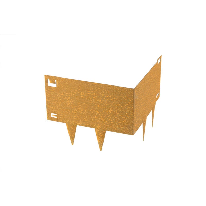 Bordure en acier corten à angle droit extérieur flexible 24 cm -