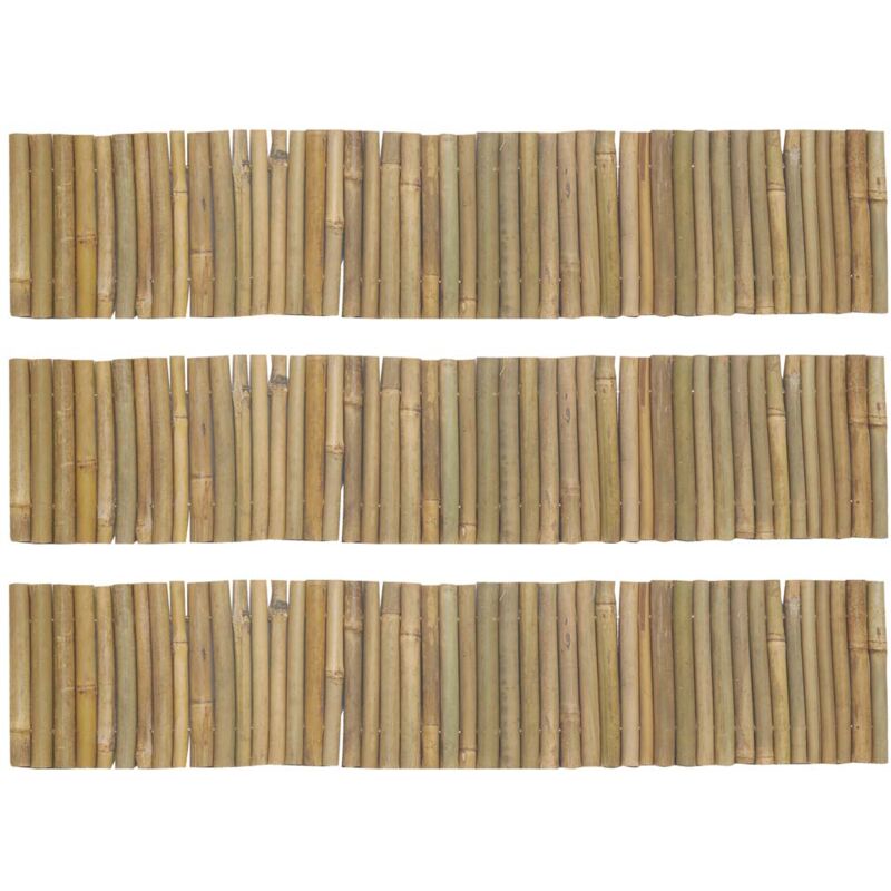 Aubry Gaspard - Bordure en bambou naturel Lot de 3
