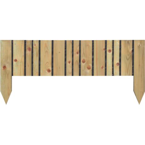 Bordure en bois VERTIKAL - 100 x 26/46 x 1,4 cm