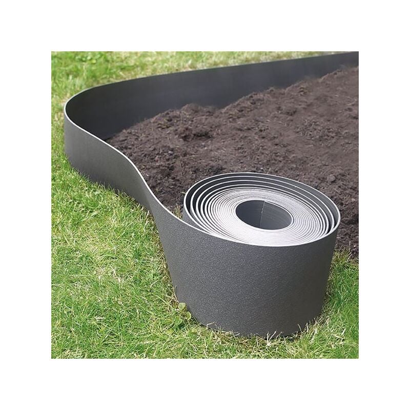 Nortene - Bordure flexible en pe 100% recyclé Etik bordura gris