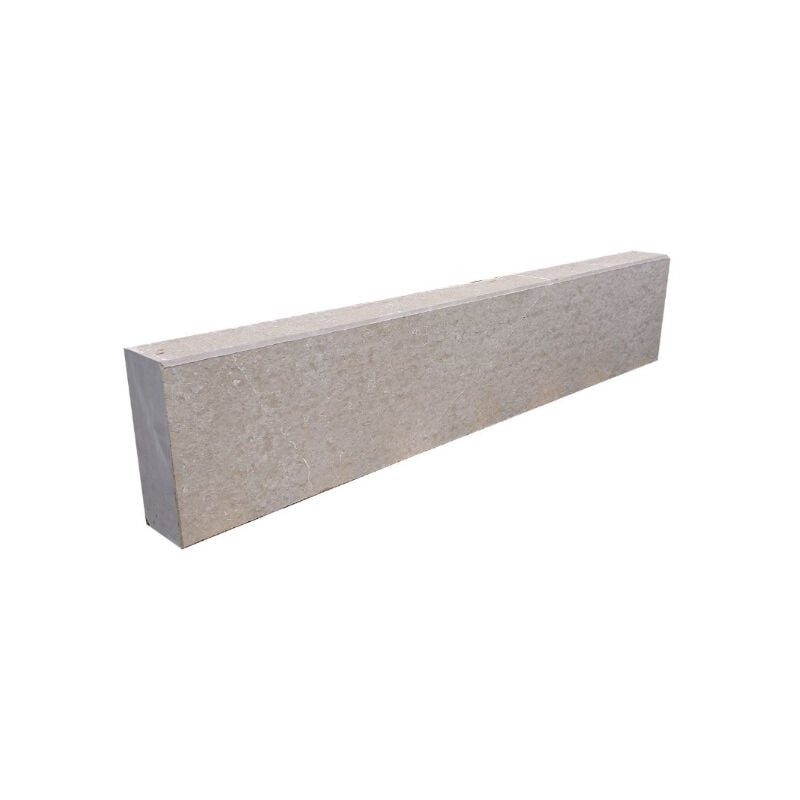 Capri - Bordure P1 Calcaire Bastille 100x20x8cm, 2 faces fleury - Beige