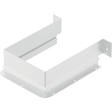 Bordure rectangulaire pour découpe du siphon - blanc - hauteur 53 mm - en acier - HETTICH