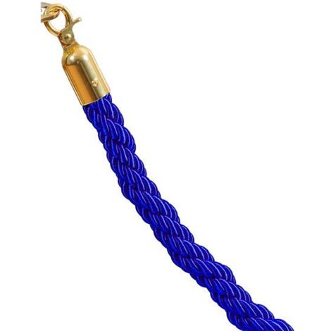 Bordure tressée bleue - boucle dorée