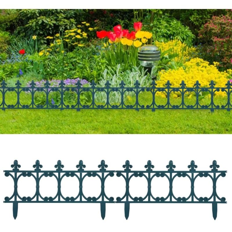 Vidaxl - Bordures de jardin 16 pcs Vert 10 m pp