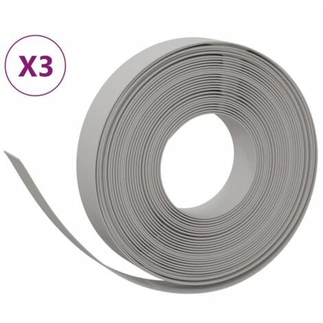 Bordures de jardin 3 pcs，Lisière de jardin gris 10 m 10 cm polyéthylène CFW76266