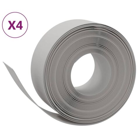 Bordures de jardin 4 pcs gris 10 m 20 cm polyéthylène CFW999182