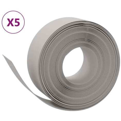Bordures de jardin 5 pcs gris 10 m 20 cm polyéthylène CFW950590
