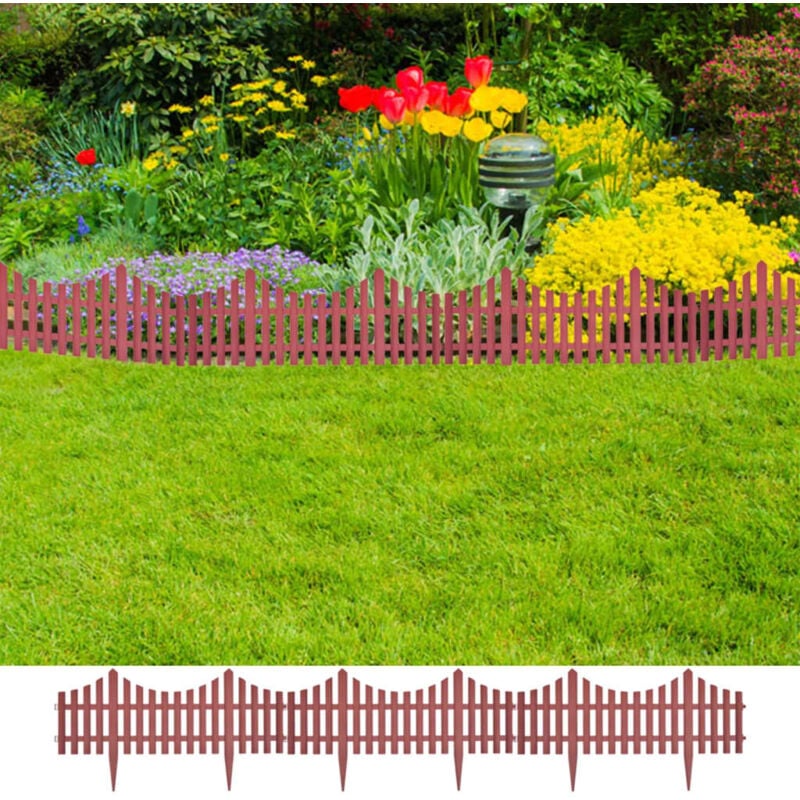 Vidaxl - Bordures de pelouse 17 pcs 10 m Marron