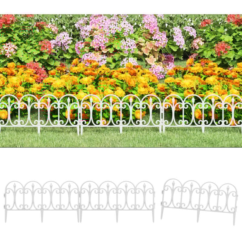 Les frontières pour la décoration de Prato et les planteurs se déroulent à partir de 17 pcs 10 m élégants diverses couleurs couleur : Blanc