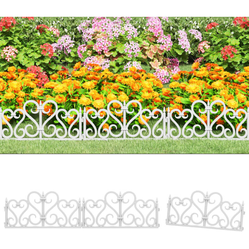 Design In - Bordures de pelouse 17 pcs Blanc 10 m pp CFW94770