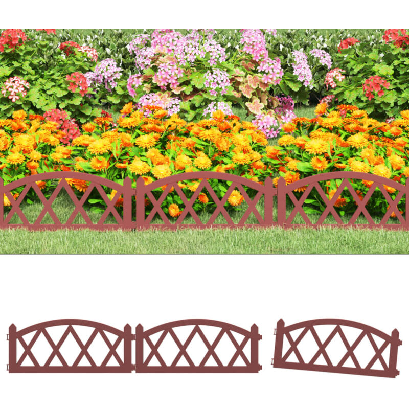 Vidaxl - Bordures de pelouse 17 pcs Rouge 10 m pp