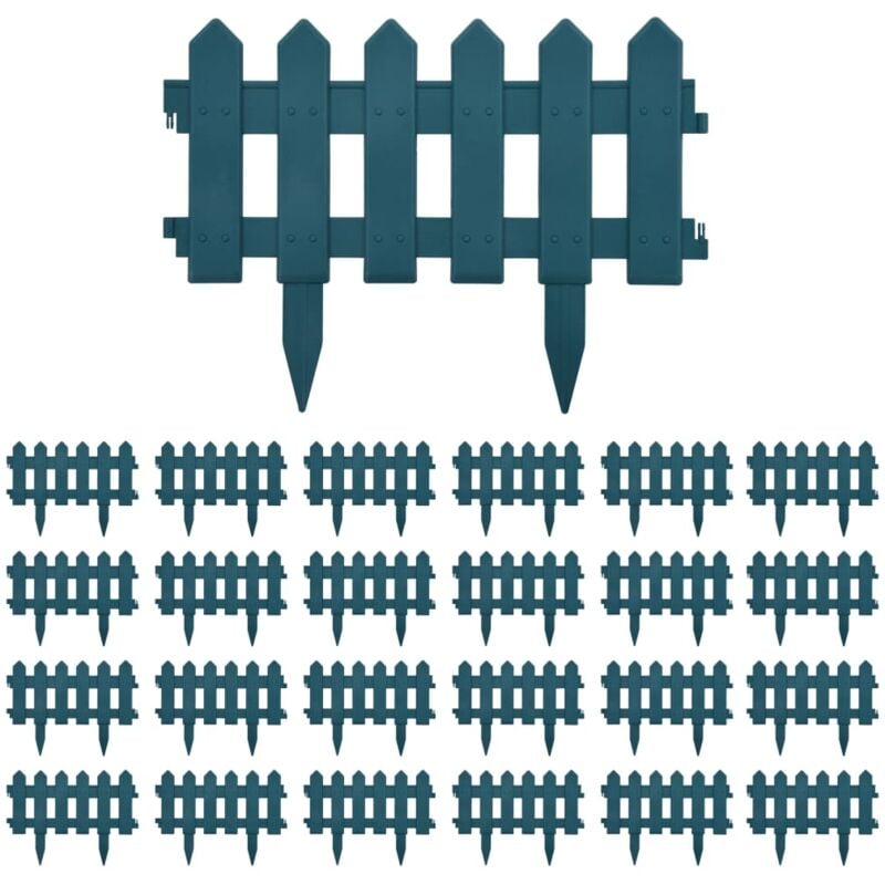 Vidaxl - Bordures de pelouse 25 pcs Vert 10 m pp