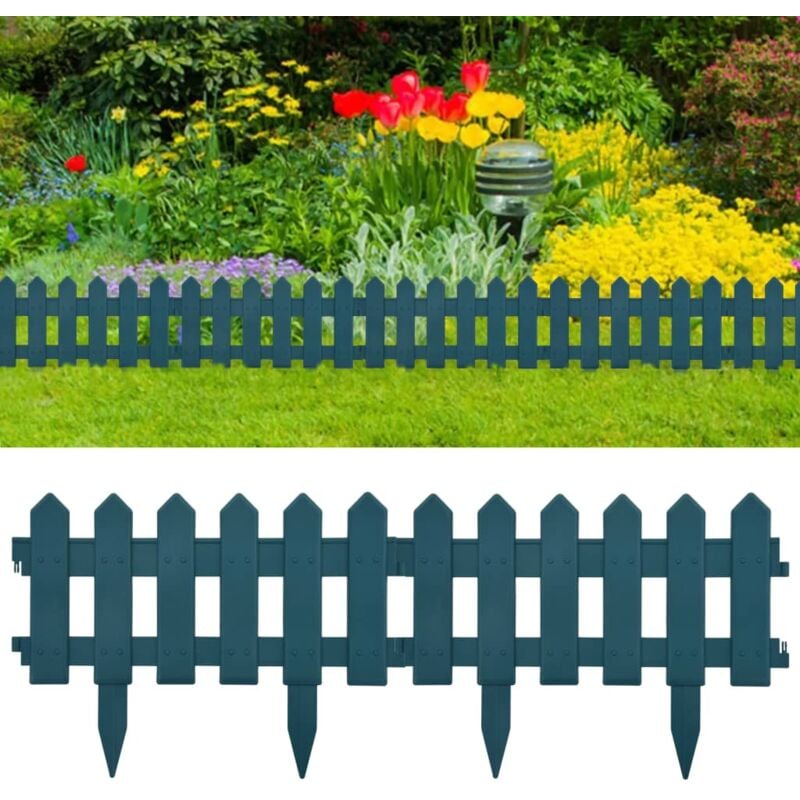 Design In - Bordures de pelouse 25 pcs Vert 10 m pp CFW11310