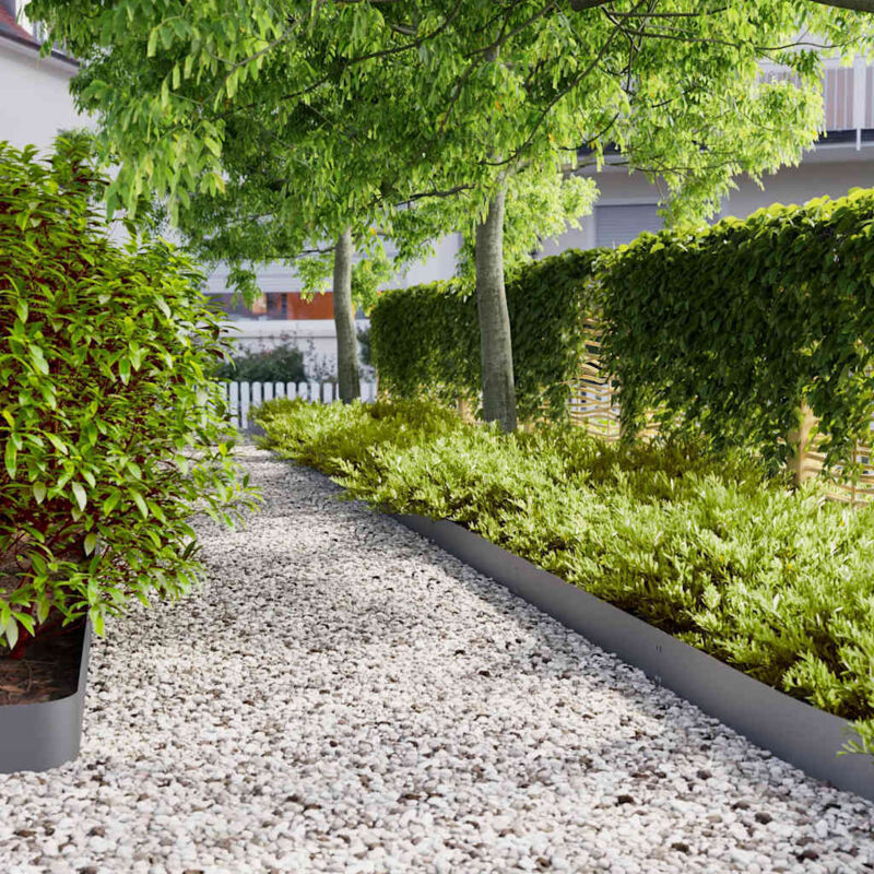 Bordures pelouse 10pcs anthracite 15x103cm acier laminé à froid Vidaxl