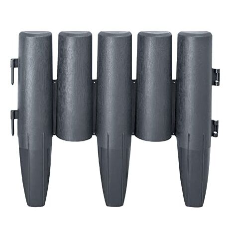 Bordure de Pelouse en Plastique Aspect Bois Bordure de Lit Bordure de Jardin Flexible NAIZY