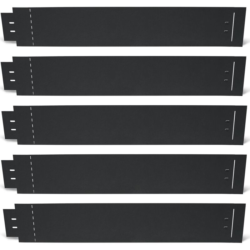 Idmarket - Bordurette de jardin x5 acier noir mat flexible l. 5 x h. 0.12 m - Noir