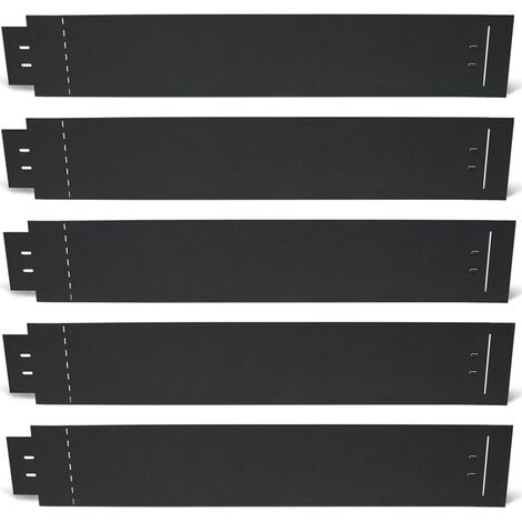 Bordurette de jardin x5 acier noir mat flexible L. 5 x H. 0.12 M