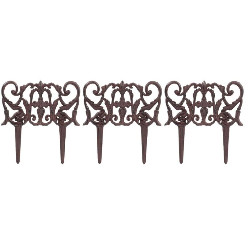 Esschert Design - Bordurette en fonte Elegance Lot de 3