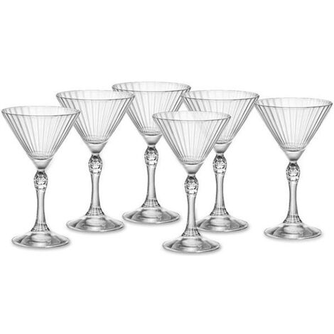 Bormioli Rocco 93957 America 20s Set 6 Calici Martini Small 15,5 cl Vetro Lavabili in Lavastoviglie