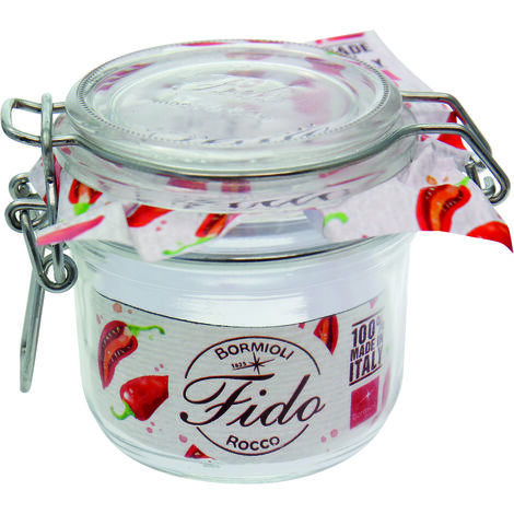 Bormioli Rocco Drahtbügelgläser Fido 255ml, 6 Gläser + Gummis Einmachgläser 4261