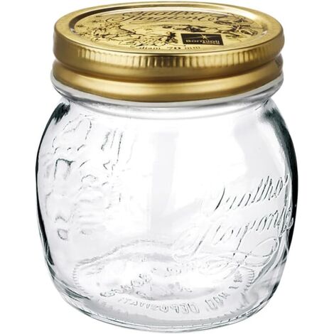 Bormioli Rocco Quattro Stagioni 12 Stück, Inhalt 250 ml, mit Deckel goldfarben