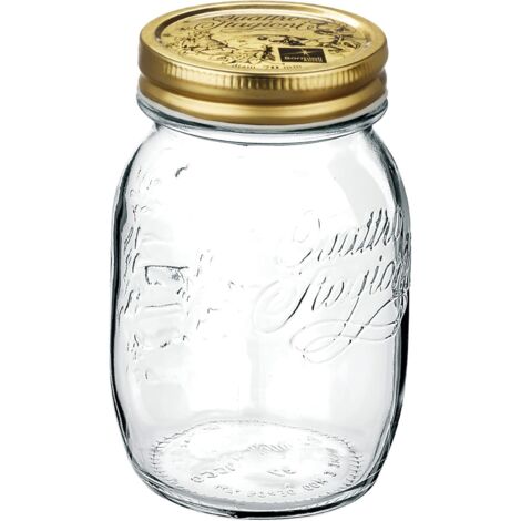 Bormioli Rocco Quattro Stagioni 12 Stück, Inhalt 500 ml, mit Deckel goldfarben