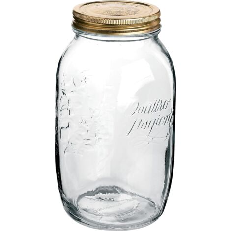 Bormioli Rocco Quattro Stagioni 6 Stück, Inhalt 1500 ml, mit Deckel goldfarben