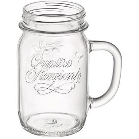 Bormioli Vaso con Manico Trasparente Quattro Stagioni 41.5cl senza Capsula
