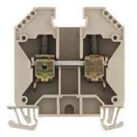 Borna Carril Din 16mm Beige Conexión Brida-Tornillo