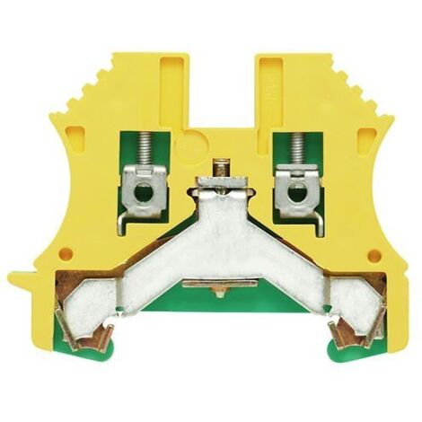 Borna Carril Din 2.5mm Verde/Amarillo Conexion Brida-Tornillo