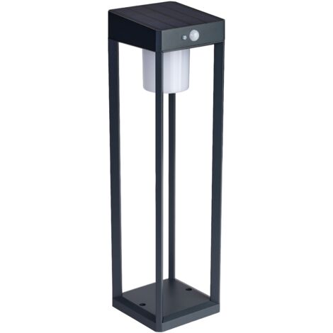 borne à led - europole zurya solar - 4.4w - 3000k - 50 cm - gris - europole 69882