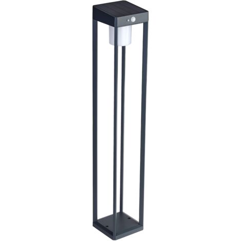 borne à led - europole zurya solar - 4.4w - 3000k - 80 cm - gris - europole 69883