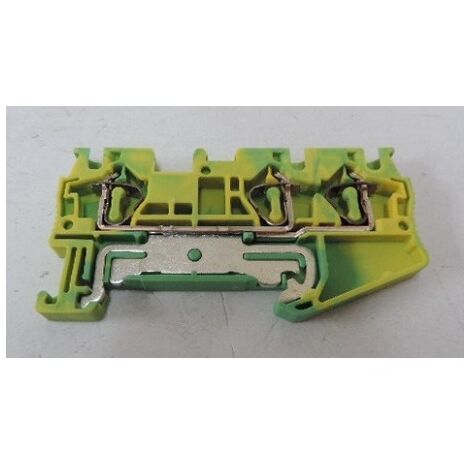 Borne à ressort pour conducteur de protection 3 points 4mm² vert/jaune SCHNEIDER ELECTRIC NSYTRR43PE