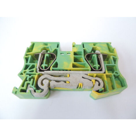 Borne à ressort vert jaune 2 points 16mm2 pour conducteur de protection Schneider