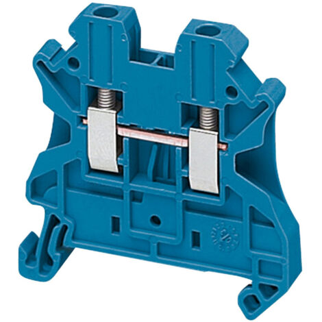 Borne à vis passant 2 points 2,5mm² bleu SCHNEIDER NSYTRV22BL