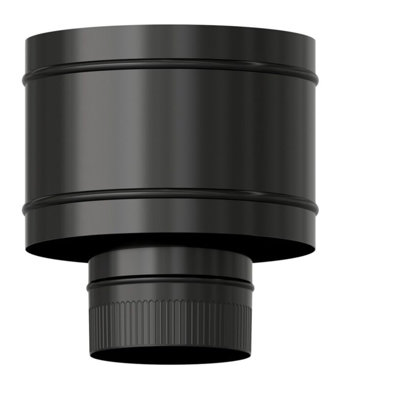 Chapeau anti-retour pour poêle en grès cérame noir Ø 120 mm. Chapeau de conduit de cheminée, chapeau de tuyau de fumée, chapeau