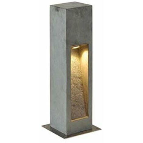 Borne Arrock Stone LED 50 - Gris - 9W - Non variable - Avec ampoule