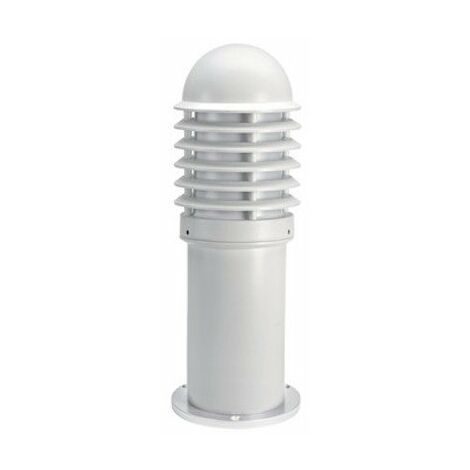 Borne CALEO 1 Basse Aluminium Blanc - E27 - 100W - Ampoule non fournie