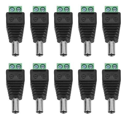 Borne CC noire 220 V pour caméra de vidéosurveillance basse fréquence