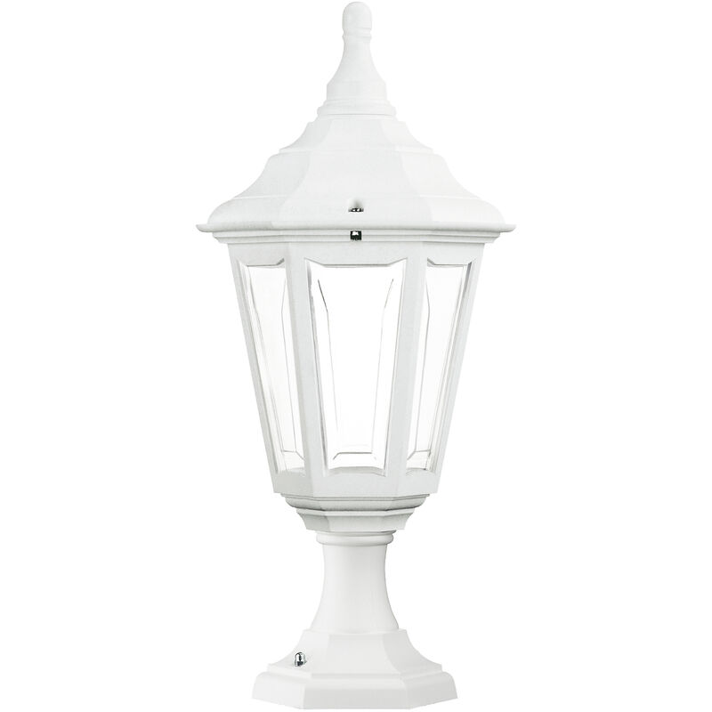 Borne classique clic-clac 6 IP44 E27 42W 500mm Blanc