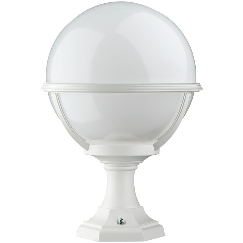 Borne classique clic-clac globo IP44 E27 42W 400mm Blanc