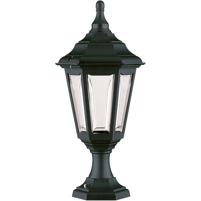 Borne classique clic-clac 6 IP44 E27 42W 500mm Noir