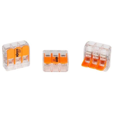 BORNE DE CONEXIÓN COMPACT 3 x 0.2 - 4 mm² PARA CUALQUIER TIPO DE CONDUCTOR