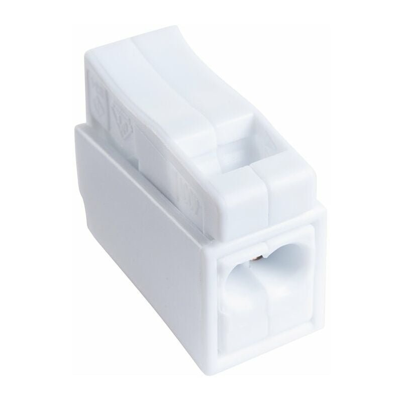 SIB - Borne de connexion blanche - 2 fils - Fil souple / fil rigide - Vendu par 100