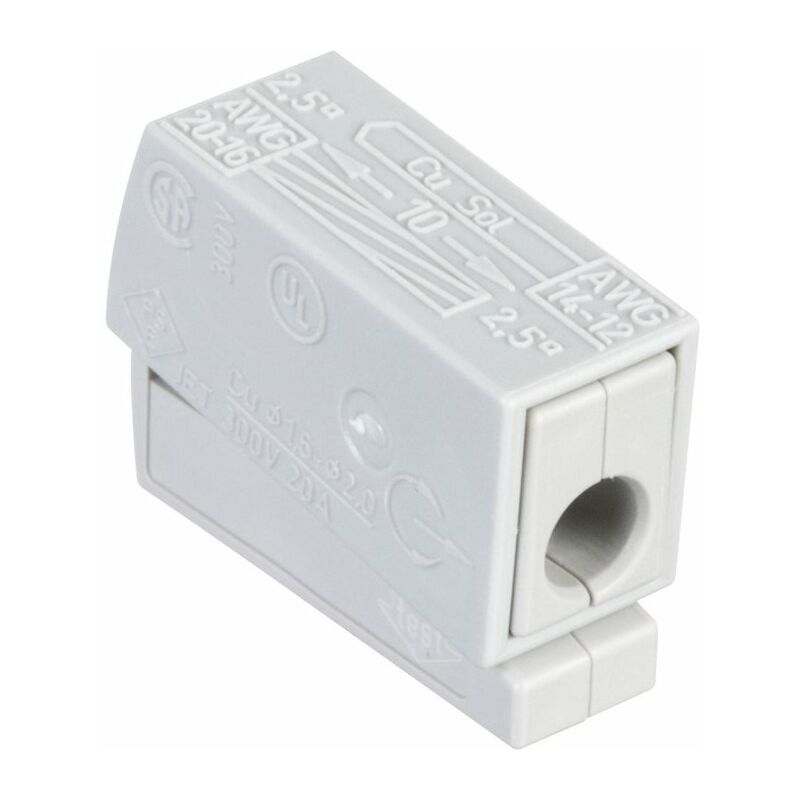 25 Bornes de connexions automatique 1 Fil Souple 1 Fil Rigide Wago réf 224-101
