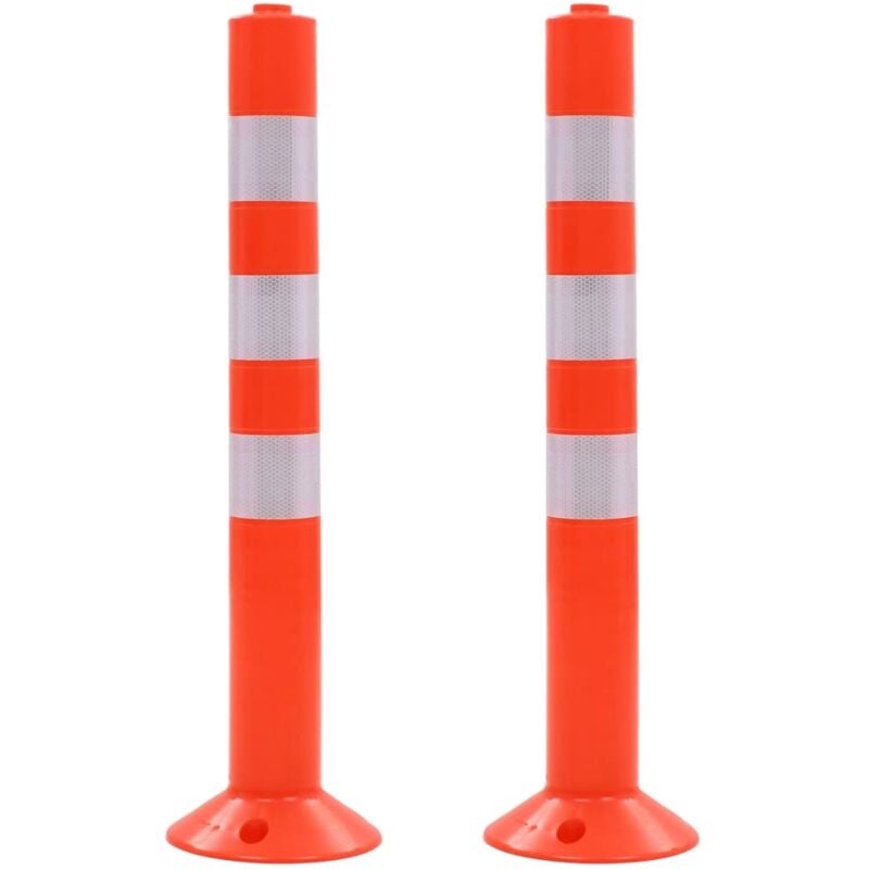 Vidaxl - Borne de contrôle de la circulation 2 pcs Plastique 75 cm