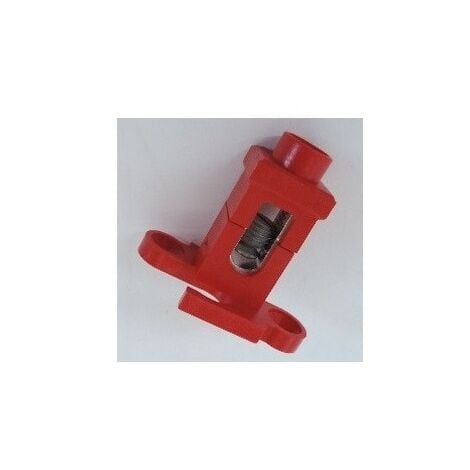 Borne de fixation à pattes rouge pour cable 35mm² 80A polycarbonate polyamide (à l'unité) serrage vis SIB ADR B0405409