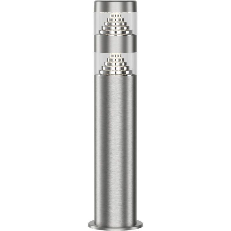 Arum Lighting - Borne de jardin led 9W 40 cm inox nora IP44 Température de Couleur: Blanc neutre 4000K