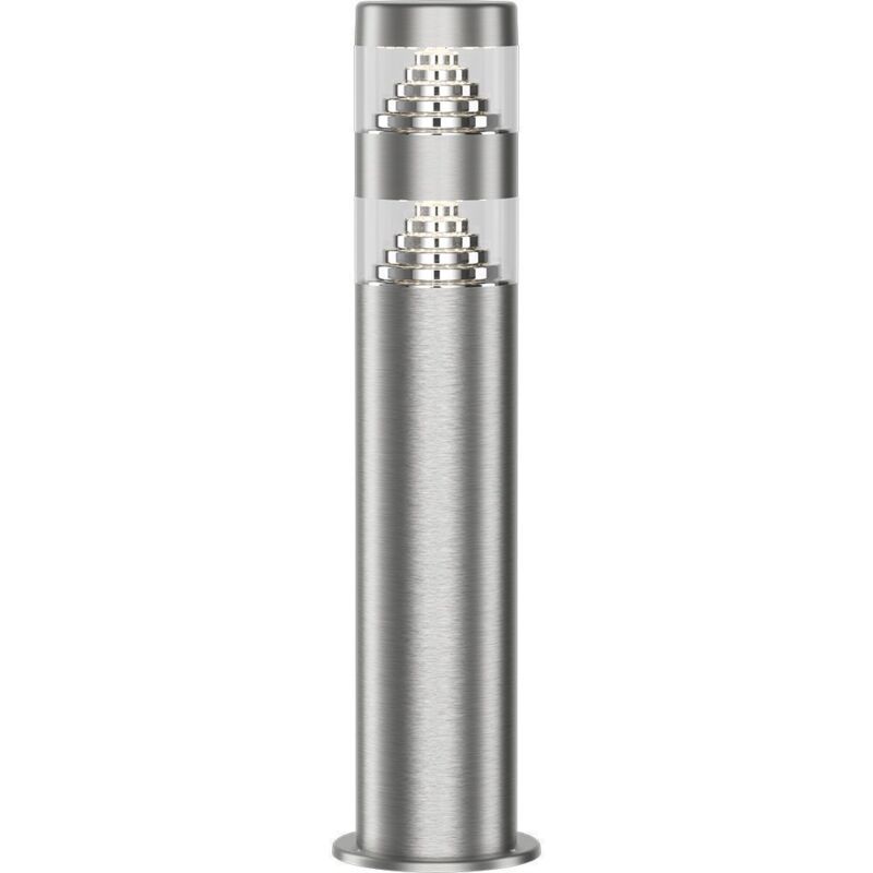 Borne de jardin led 9W 40 cm inox nora IP44 Température de Couleur: Blanc neutre 4000K